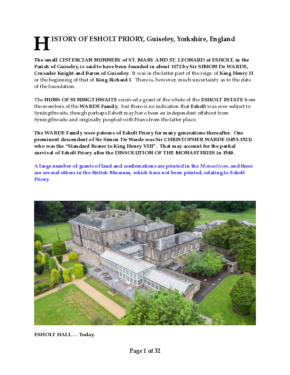 Book 11 – The History of Esholt Priory