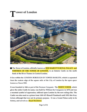 The TOWER of LONDON