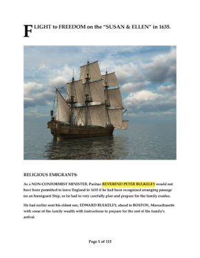Flight to FREEDOM on the SUSAN & ELLEN in 1635