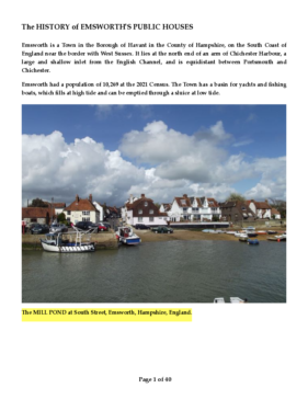 The HISTORY of EMSWORTH’S PUBLIC HOUSES